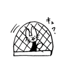 キュッとするウサギのスタンプ10囲いなし（個別スタンプ：9）