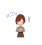 ショートボブの笑顔が似合う女子（個別スタンプ：12）