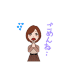 ショートボブの笑顔が似合う女子（個別スタンプ：13）