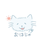 水色にゃんこ(超手描き)（個別スタンプ：2）