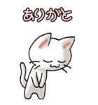 猫ねこにゃんこ その5（白）連絡（社内）（個別スタンプ：17）