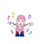 ピンク髪の女の子のスタンプ（個別スタンプ：13）