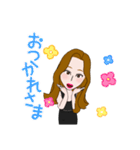 全国の女子のためのあいさつスタンプ（個別スタンプ：4）