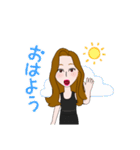 全国の女子のためのあいさつスタンプ（個別スタンプ：6）