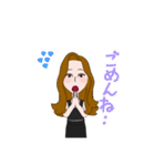 全国の女子のためのあいさつスタンプ（個別スタンプ：13）