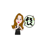 全国の女子のためのあいさつスタンプ（個別スタンプ：19）