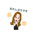 全国の女子のためのあいさつスタンプ（個別スタンプ：22）