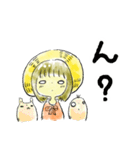 むぎわら帽子の女の子と仲間たち（個別スタンプ：12）