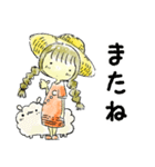 むぎわら帽子の女の子と仲間たち（個別スタンプ：21）
