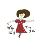 カラフルな女の子のスタンプ（カランプ）（個別スタンプ：22）