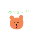 手書きくま＊チェック柄（個別スタンプ：13）