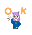 猫耳ガールスタンプ（個別スタンプ：1）