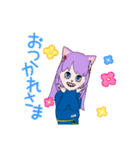 猫耳ガールスタンプ（個別スタンプ：4）