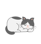 表情豊かな灰色猫と茶色うさぎ（個別スタンプ：32）