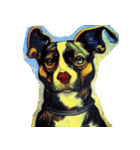 犬の油絵スタンプ ver1（個別スタンプ：1）