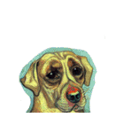 犬の油絵スタンプ ver1（個別スタンプ：7）