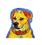 犬の油絵スタンプ ver1（個別スタンプ：8）