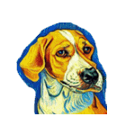犬の油絵スタンプ ver1（個別スタンプ：10）