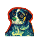 犬の油絵スタンプ ver1（個別スタンプ：15）