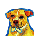 犬の油絵スタンプ ver1（個別スタンプ：17）