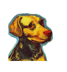 犬の油絵スタンプ ver1（個別スタンプ：21）