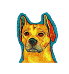 犬の油絵スタンプ ver1（個別スタンプ：22）