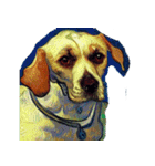 犬の油絵スタンプ ver1（個別スタンプ：24）