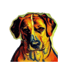 犬の油絵スタンプ ver1（個別スタンプ：28）