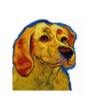 犬の油絵スタンプ ver1（個別スタンプ：40）
