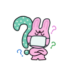 かわいいマスクうさぎ（個別スタンプ：3）