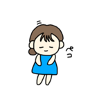 ふつうの女の子(2)（個別スタンプ：1）