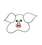 可愛いブタさんスタンプ cute pig  stamp（個別スタンプ：23）