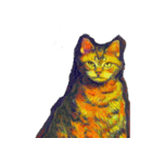猫の油絵スタンプ ver1（個別スタンプ：2）