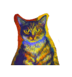 猫の油絵スタンプ ver1（個別スタンプ：7）