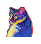 猫の油絵スタンプ ver1（個別スタンプ：8）