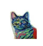 猫の油絵スタンプ ver1（個別スタンプ：38）