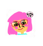 ペウスアニマルwithピンクの子（個別スタンプ：3）