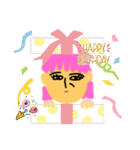 ペウスアニマルwithピンクの子（個別スタンプ：10）