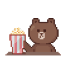 巨大ドット絵:ブラウン（個別スタンプ：22）