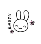 白うさぎ 手書き風イラスト（個別スタンプ：5）