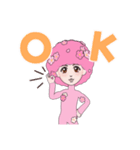 ピンクな人（個別スタンプ：1）