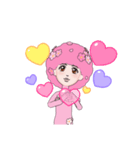 ピンクな人（個別スタンプ：3）