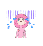 ピンクな人（個別スタンプ：9）