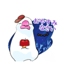 めんこい文鳥2 食べ物といっしょ（個別スタンプ：12）