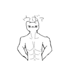 マッチョな顔文字ねこちゃん（個別スタンプ：11）
