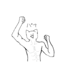 マッチョな顔文字ねこちゃん（個別スタンプ：12）
