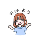 茶髪な女の子（個別スタンプ：1）