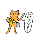 ハンドボールねこ（個別スタンプ：8）