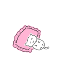 白猫と変身した白猫（個別スタンプ：13）