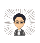 毎日理系メガネ男子（ジャケット）（個別スタンプ：12）